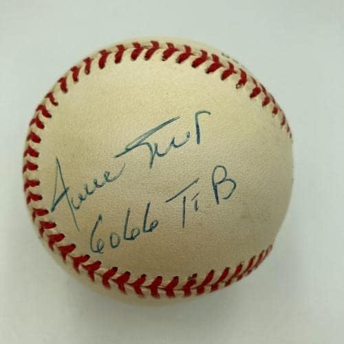 Willie Mays Hank Aaron Stan Musial Total Baseball potpisan upisani bejzbol JSA - Autografirani bejzbol