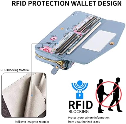 Ženska torbica za novčanik od 14 do 14, kompatibilna s odvojivom magnetskom futrolom za telefon, podržava bežično punjenje, držač kartice