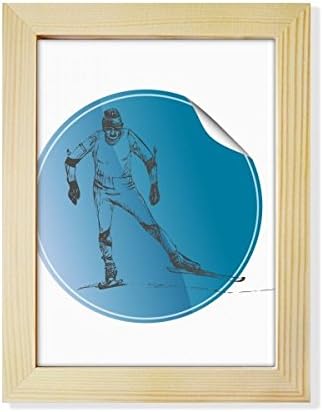 Dithinker Zimske sportske skije i čizme ilustracija radna površina Ador Foto okvir prikaz umjetnina slika drvena drvena