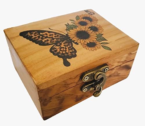 Suncokret leptir kutija za sitnicu mali nakit čuva kutiju za uzorku | Kutija za skladištenje narađiva za djevojčice | Ideja za poklon