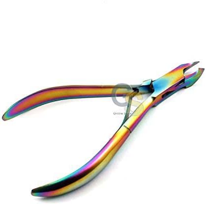 G.S set od 5 multitanium boja Rainbow Professional Kuticule Nipper od nehrđajućeg čelika