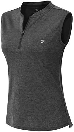 Ysento ženske suho fit teniske golf košulje zip up up rukavice bez ovratnika upf 50+ joga teretana trening majice majice
