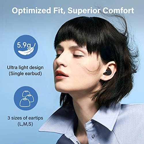 Bluetooth slušalice bežične ušice 60 sati reprodukcije s dvostrukim zaslonom za punjenje i IPX7 vodootporna kontrola dodira stereo