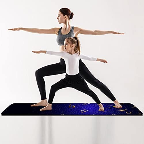 Debela vježbanja i fitness 1/4 joga prostirka sa apstraktnim glazbenim bilješkama tisak za joga pilates & podo fitness vježbanje