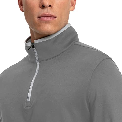 Muške sportske košulje 1/4 zip pulover dugi rukavi trčanje vrhova treninga