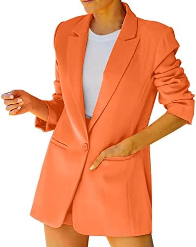 Women Blazer Open Front Lighthed Nathed Collar Cardigan Jackets Fashion Dugi rukavi Posao Poslovni rad povremene odijele Jakne