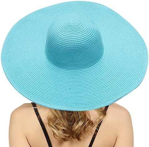 Ženski široki kaputić od slame od sunca UPF 50 ljetni odmor sklopivi valjani kape za diskete za žene
