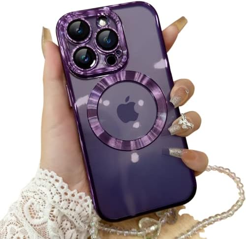 Koliyalic za iPhone 14 Pro Max Case Clear s Magsafe full zaštitni slučaj kompatibilan s zaštitnikom objektiva kamere Elegantni poklopac