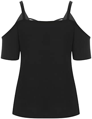 Uskrsna košulja s ramena za žene majice kratkih rukava s izrezom u obliku slova u, Ležerne bluze s printom, majice s križnim remenom,