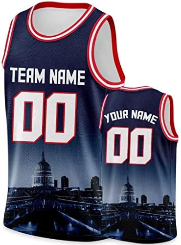 Prilagođeni košarkaški Jersey Mode City Night Jersey Personalizirani nazvani/tiskani naziv tima Broj Sportski dres za muškarce/mlade