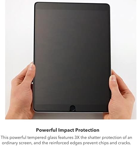 Zagg InvisibleShield Staklo+ Zaštitni zaštitnik za iPad Pro 10,5 i iPad Air 3 - Kaljeno staklo, HD jasnoća, otporna na mrlje, zaštita