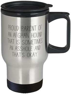 Ponosni roditelj afganistanskog goniča koji je ponekad šupak i to. Putnička šalica, afganistanska boca psa, hladna za psa afganistana