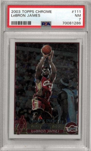 LeBron James 2003 Topps Chrome Rookie Card 111- PSA Ocijenjeno 7 nm - košarkaške ploče rookie kartice