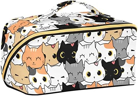 Sinestour mačka mačića crtana torba za šminkanje velike kozmetičke torbe za žene putničke torbe za žene za žene kozmetičke vrećice
