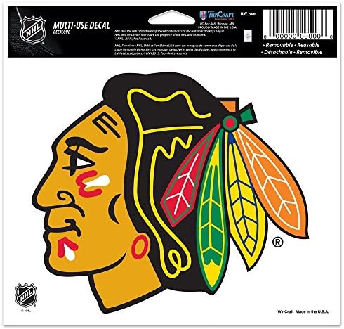 Wincraft NHL Chicago Blackhawks 20522091 naljepnica s više uporabe, 5 x 6