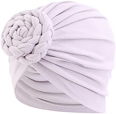 Ženski turban šešir s čvorom lagani voluminozni Šeširi za kemoterapiju mekani udobni muslimanski Šeširi mekani udobni modni šeširi
