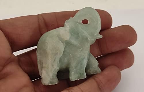 1,3 inčni zeleni aventurin gmestone slon kristalna skulptura kip ozdravljenje reiki džepni kamen figurice zanat