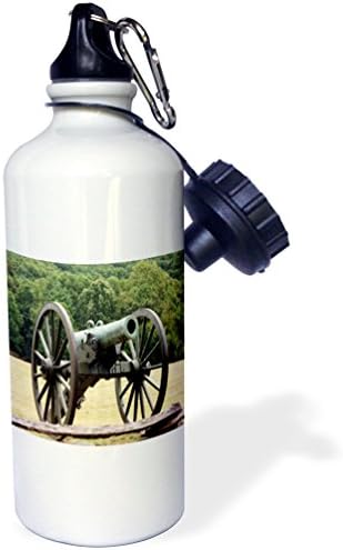 3Drose Civil War Cannon Sportska boca vode, 21 oz, bijela