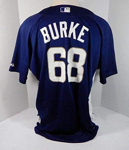 2007 San Diego Padres Erick Burke 68 Igra izdana mornarički Jersey BP SDP0857 - Igra korištena MLB dresova