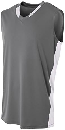 Sportska odjeća A4 u grafitnoj bijeloj boji za odrasle, veliki prazan gornji dio bez rukava U 2 boje