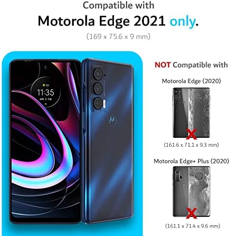 Tudia DualShield dizajniran za Motorola Edge 5G slučaj/Moto Edge 2021 Slučaj, [MERGE] SHOTSHON SITHER SIMENT METURSKI SMID TEAGHENT