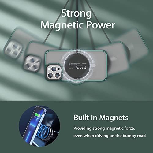 [2 u 1] Magnetska futrola dizajnirana za slučaj iPhone 13 Pro Max, [Mag sigurni punjač uključuje], kompatibilan s Magsafeom, zaštita