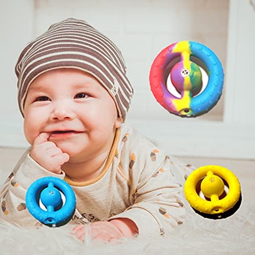 CLFFEIS Igračke za bebe vode - igranje igranja za kupanje u dobi od 0-2 godine - škripavi okrugli meki silikonski dječji igračke set