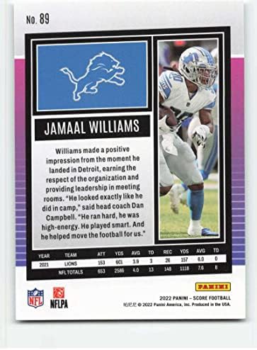 2022. rezultat 89 Jamaal Williams Detroit Lions Football NFL