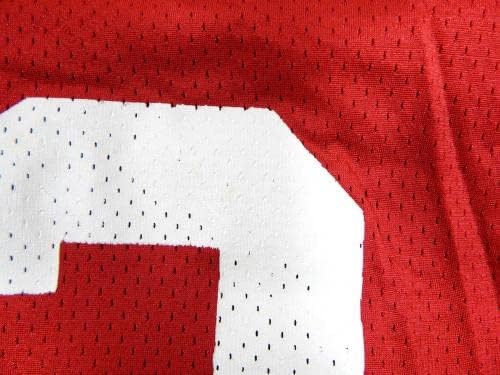 2009. San Francisco 49ers 43 Igra Korištena crvena praksa Jersey L DP33884 - Nepotpisana NFL igra korištena dresova