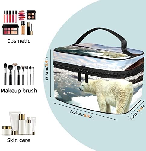 Viseća toaletna torba za putovanja, prijenosni organizator šminke, kozmetički držač za set četkica, Polarni medvjed