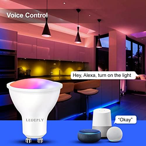 Pametna žarulja GU10, 5 W = 50 W, Kompatibilan sa Alexa, Google Home, SmartThings, Spot led svjetiljka Wi-Fi, Prilagodljiv bijela 2700