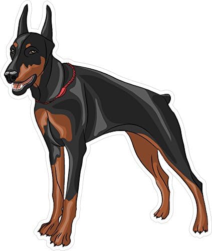 Pas Doberman Pinscher 5x5,4 inča Najbolji prijatelj štene štene Animal America Sjedinjene Države Murica Color Naljepnica Državna naljepnica