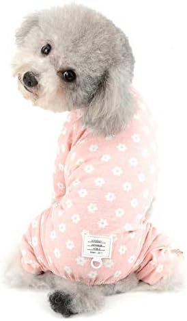 Cvjetne pidžame za pse, pidžame za mačke, prozračna mekana pamučna elastična odjeća za spavanje, odjeća za mačke, kostim za kućne ljubimce,