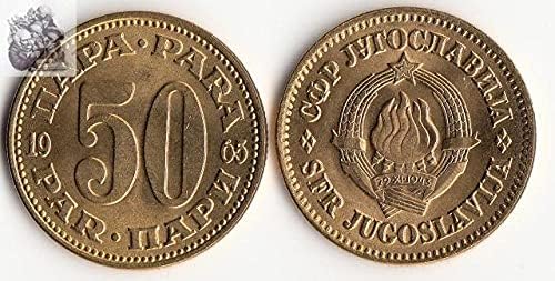 Europski novi europski jugoslav 100 Dinar Coin 1989. Izdanje Spomen kovanica Spomen Yugoslav 50 Pala Coin 1965 Edition Spomen Coin