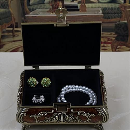 Kutija za nakit vintage modna kutija u ruskom stilu od legure cinka metalna kutija za nakit brončana emajlirana kutija za pohranu za