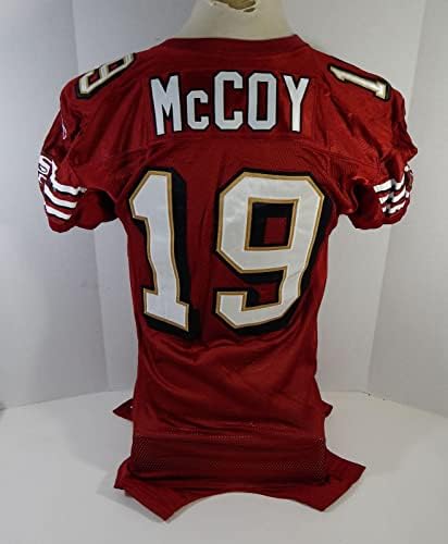 2007. San Francisco 49ers Leron McCoy 19 Igra izdana Red Jersey 44 DP23384 - Nepotpisana NFL igra korištena dresova