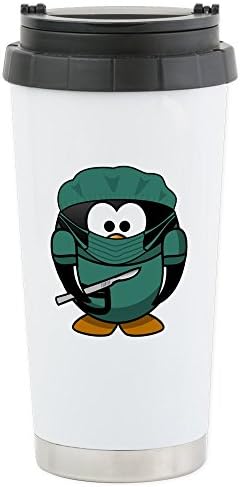 Šalica za putničko piće od nehrđajućeg čelika Little okrugli pingvin - Doktor kirurg