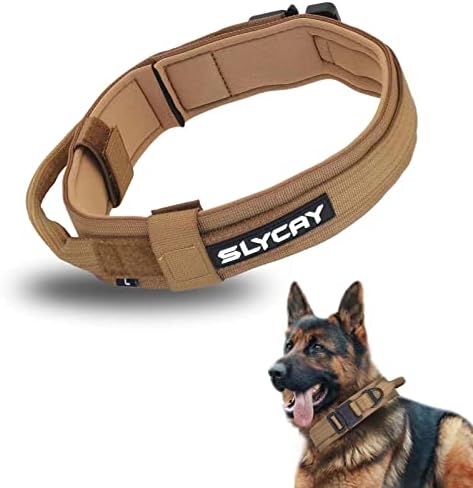 Taktički ogrlica za pse Podesiva teška ležišta najlonskog ogrlica s metalnom kopčom i upravljačkom ručicom za trening ， bez povlačenja