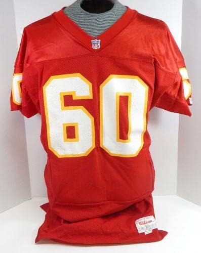 Kansas City Chiefs Mike Baab 60 Igra izdana Red Jersey 50 dp33061 - Nepotpisana NFL igra korištena dresova