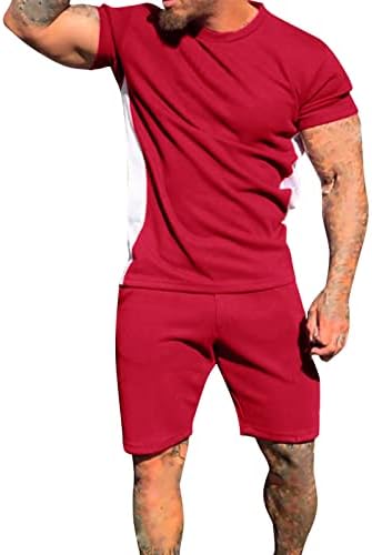 Narhbrg 2022 Sport Set za mušku ljetnu odjeću 2 komada Set majice s kratkim rukavima i kratkim hlačama Stil Sylest Casual Sweatsuit