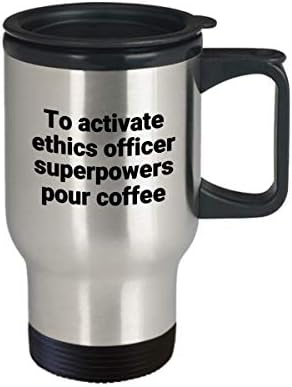 Etika službenik putovanja šalica smiješna sarkastična noviteta od nehrđajućeg čelika, darovna ideja za kavu za kavu
