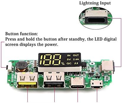 ACXICO 1PCS DUALNI USB Micro Type-C Flash USB Power Bank DIY punjač modula za bateriju