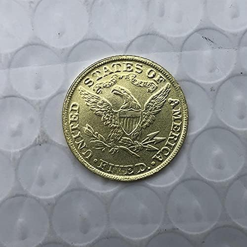 1885. American Liberty Eagle Coin Zlatna kripto valuta omiljena kovanica Komemorativna kolekcionarska kolekcionarskog novčića Lucky