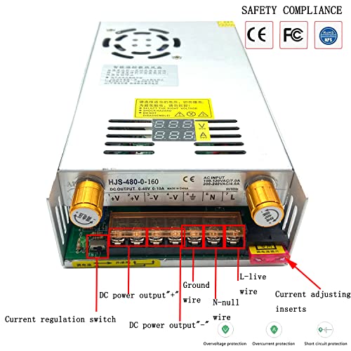 Transformator od 0 do 160 do 3 do 480 inča napon i struja regulirani u cijelom dvostrukom digitalnom zaslonu napajanje s promjenjivom