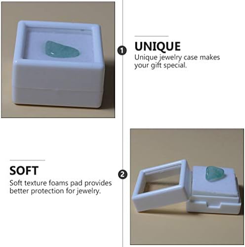 5pcs crna kutija za prikaz dragulja kutija za nakit spremnik s prozirnim gornjim poklopcima za dragulje za kovanice zaslon za pakiranje
