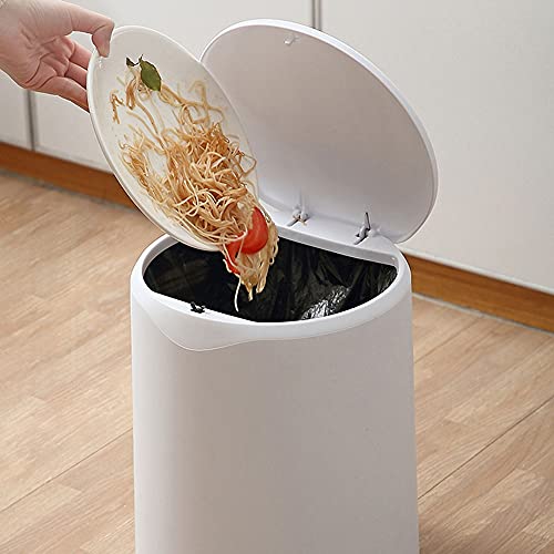 Abecel kanta za smeće, okrugla plastična kanta za smeće s poklopcem, za kuhinju, dom ili ured