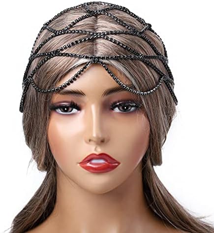 Dizajnerske kape s rhinestones kapom Vintage kristalni lanac za glavu vjenčani ukrasi za kosu; ženski dodaci za kosu