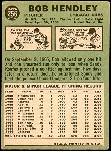 1967. Topps 256 Bob Hendley Chicago Cubs siromašni mladunci