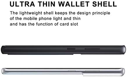 Kowauri za Galaxy S21 Ultra Case, torbica-novčanik SM-S21 Ultra od umjetne kože s uredom za kreditne kartice, ultra-tanki zaštitna
