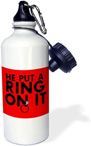 3Drose Stavio je prsten na njemu crvenu sportsku bocu vode, 21 oz, raznobojni